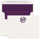 4 Initial Monogram Flat Note Cards - Letterpress Image 3 of 3